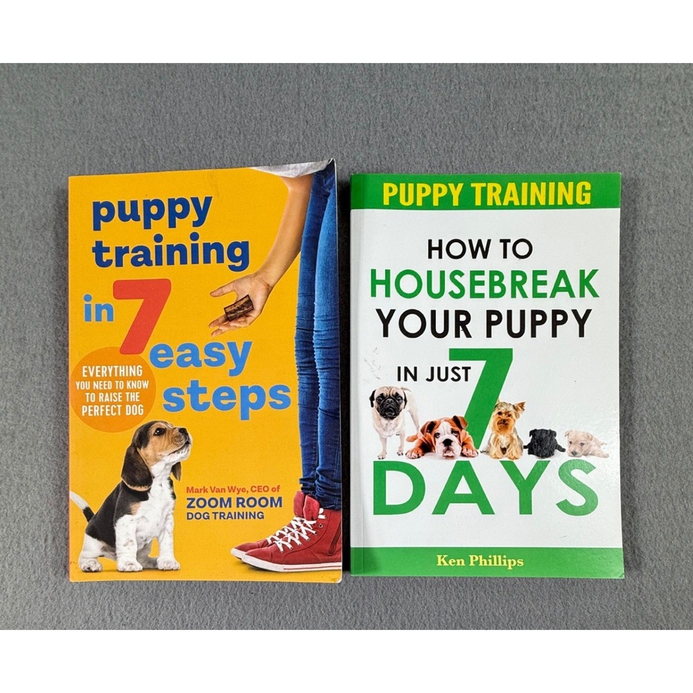Puppy Dog Pet Training Book Lot Housebreak in 7 Days & 7 Easy‎ Steps Paperback